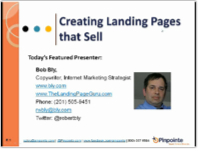email marketing webinar landing pages